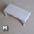 Miniature Coffee Table Bench Unpainted 1:12 Scale Dollhouse Furniture Center Table 1-5/8 inch tall - H037
