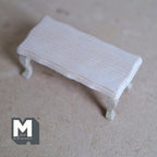 Miniature Coffee Table Bench Unpainted 1:12 Scale Dollhouse Furniture Center Table 1-5/8 inch tall - H037