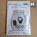 1:12 Scale Miniature Wall Clock, Telephone and Hat Rack Kit, 3 Pieces, DIY Dollhouse Supply
