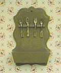 Miniature DIY Kit Spoon Rack 1:12 Scale Dollhouse Kitchen Flatware Decor Kit 1-5/8 inch tall (self assemble and paint) from Chrysnbon - C017