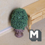 Miniature Oval Topiary with Round Base 1:12 Scale Fairy Garden 4 inch tall (resin) - I048