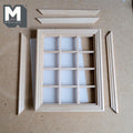 1:12 Scale Miniature Window with Acrylic Pane and Back Trim, Unfinished, Requires Installation, 5-5/16 inch tall