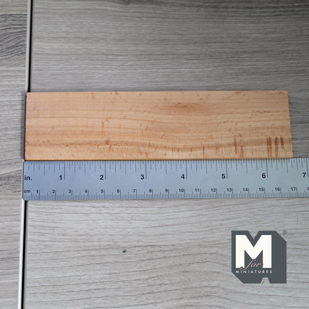 Miniature Stained Wood Strip for Dollhouse Flooring and Shelving, 6-9/16 inch long (beige)