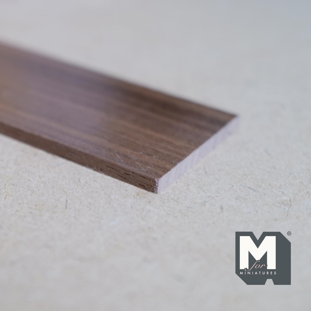 Miniature Stained Wood Strip for Dollhouse Flooring and Shelving, 6-9/16 inch long (brown)