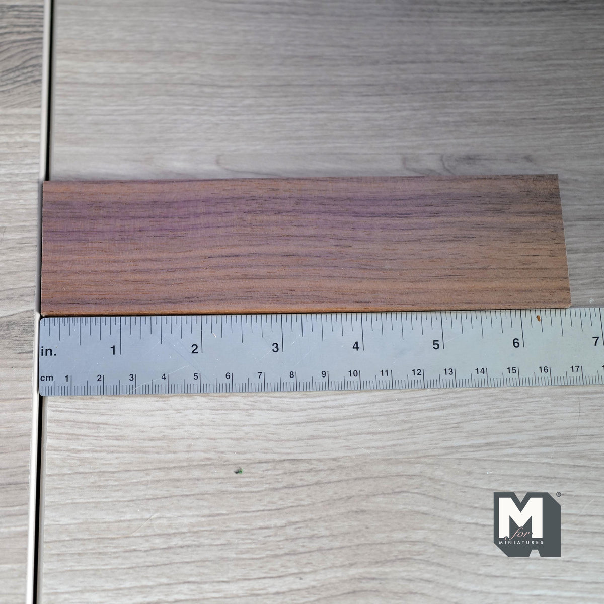 Miniature Stained Wood Strip for Dollhouse Flooring and Shelving, 6-9/16 inch long (brown)
