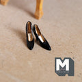 Miniature High Heel Shoes 1:12 Scale Dollhouse Women's Shoes (black)  - G075