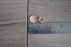 Miniature Coffee Cup and Saucer Set 1:12 Scale Dollhouse Tea Cup Drinkware Set of 2 (beige) (metal)  - F074