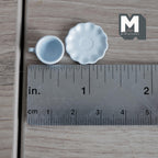Miniature Coffee Cup and Saucer Set 1:12 Scale Dollhouse Tea Cup Drinkware Set of 2 (light blue)  - F074