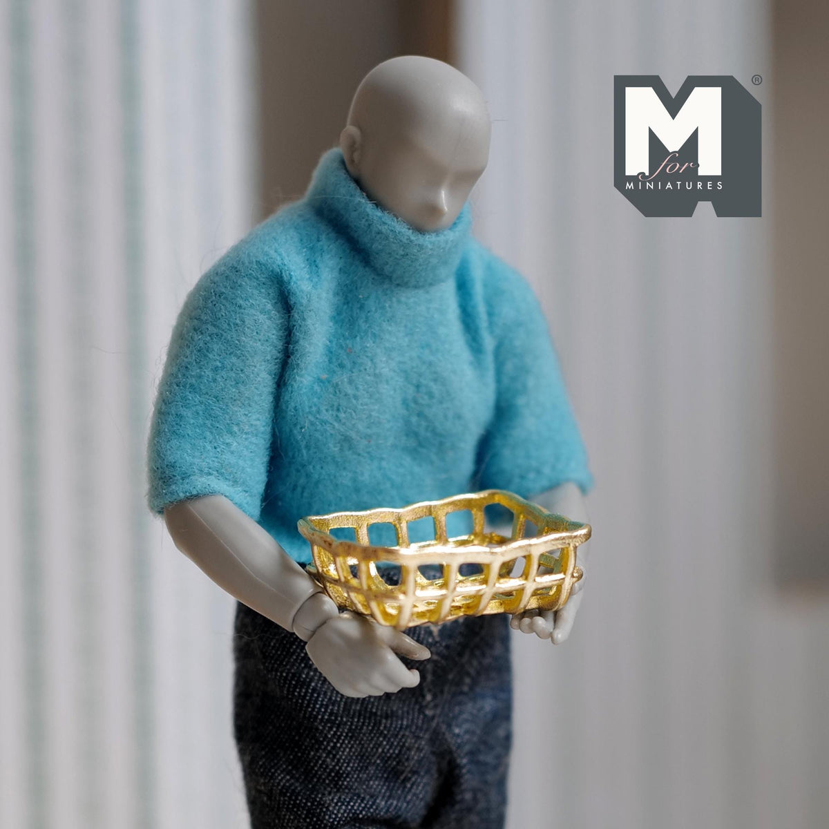 Miniature Metal Shelving Insert Cooling Rack 1:12 Scale Dollhouse Kitchen Accessories 1-1/16 inch long (gold) - E035