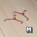 Miniature Hangers Set 1:12 Scale Dollhouse Supplies Clothes Hanger 1-9/16 inch wide  (rose gold) - G059