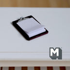 Miniature Clipboard Note Pad 1:12 Scale Dollhouse Decoration Writing Pad (black) - G065