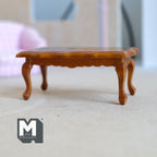 Miniature Rectangular Coffee Table Stained 1:12 Scale Dollhouse Furniture 1-9/16 inch tall - K019