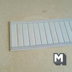 1:12 Scale Miniature Dollhouse Wood Grain Vertical Plank Wainscot Panel, 8-1/4 inch long (foamboard) (light beige)