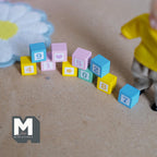 Miniature Number Blocks 1:12 Scale Dollhouse Nursery Room Decor Set of 10 (wood) - G038