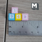 Miniature Number Blocks 1:12 Scale Dollhouse Nursery Room Decor Set of 10 (wood) - G038