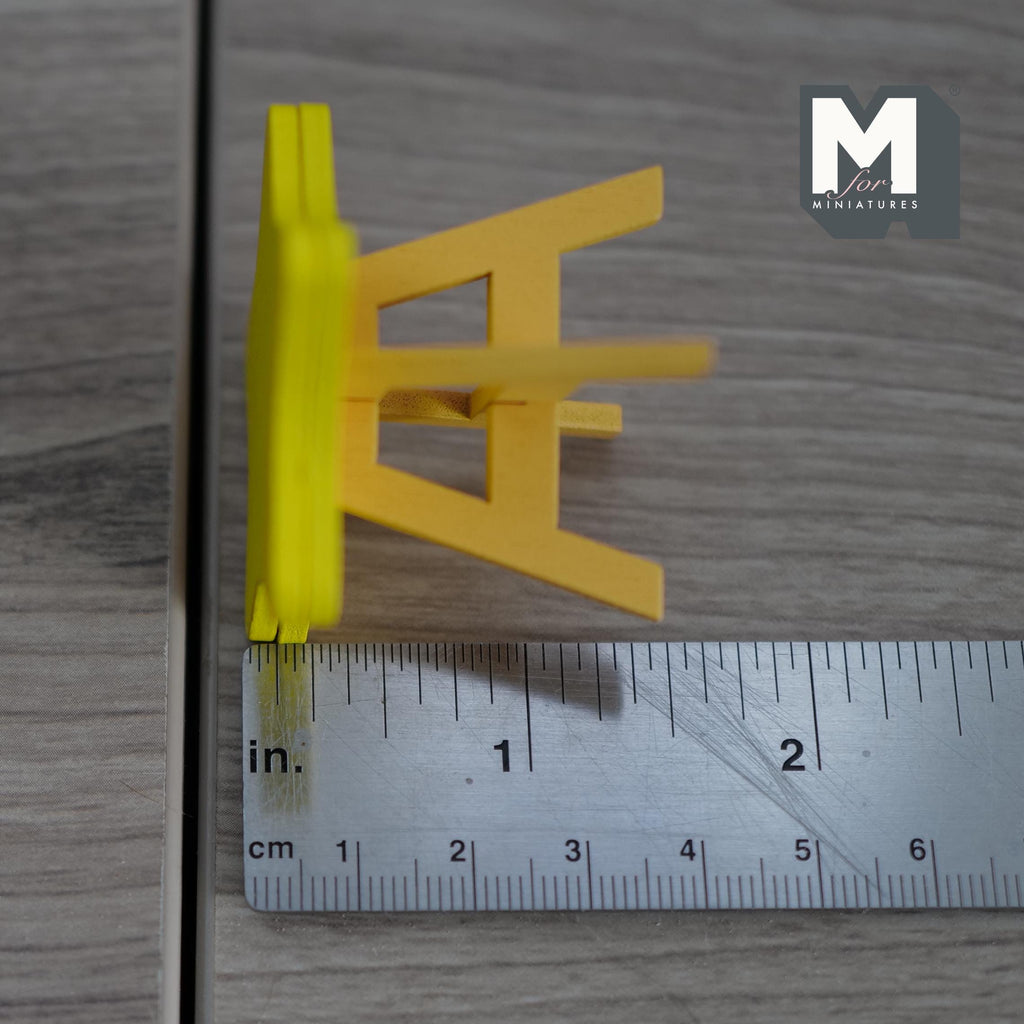 1:12 Scale Miniature Star Table Kit for Nursery or Playroom, 1-5/16 inch tall, Self-assemble DIY Dollhouse Supply (yellow and orange)