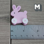 Miniature Bunny Pull Toy 1:12 Scale Dollhouse Nursery Decor Pull Along Rabbit 1-7/16 inch tall - G038