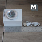 Miniature Washing Machine with Powered Rotating Drum 1:12 Scale Dollhouse Appliance (non functional) (white) - K045