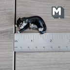 Miniature Tuxedo Cat and Kittens 1:12 Scale (cast resin) - C034