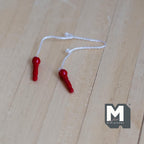 Miniature Jump Rope with Red Handles 1:12 Scale Dollhouse Playroom Decor 5-7/16 inch long - G069