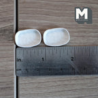 Miniature Irregular Shaped Food Trays Set of 2, 1:12 Scale Dollhouse Kitchen Decor Tableware 7/8 inch long (white) (metal) (style a) - A043