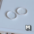 Miniature Irregular Shaped Food Bowls Set of 2, 1:12 Scale Dollhouse Kitchen Decor Tableware 5/8 inch long (white) (metal) (style g) - A043