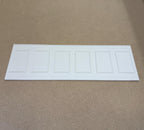 1:12 Scale Miniature Dollhouse Raised Rectangle Wainscot Panel, 9-13/16 inch long (white)