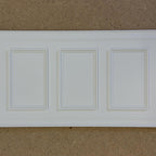 1:12 Scale Miniature Dollhouse Raised Rectangle Wainscot Panel, 9-13/16 inch long (white)