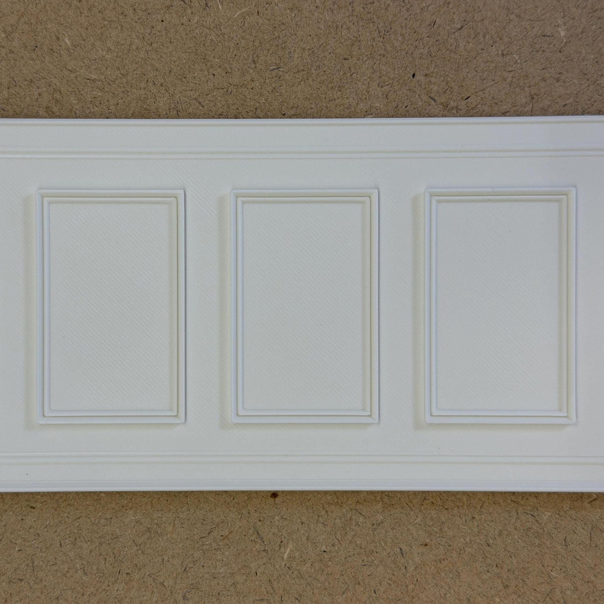 1:12 Scale Miniature Dollhouse Raised Rectangle Wainscot Panel, 9-13/16 inch long (white)