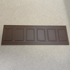 Dollhouse Embossed Wainscot Panel 1:12 Scale Classic Raised Rectangle Wall Molding 9-13/16 inch long (3D printed) (light brown) - J012