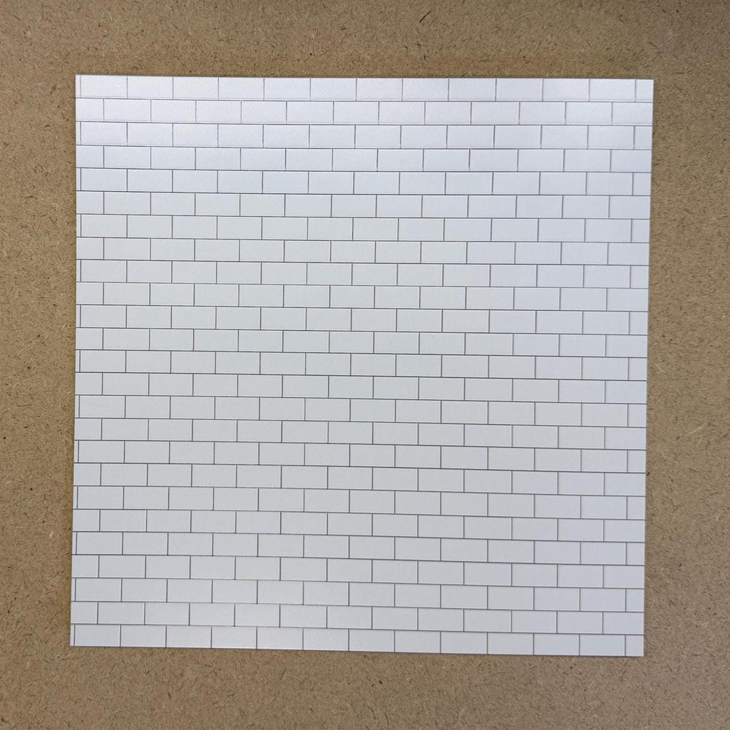 1:12 Scale Embossed Subway Tile Sheet, 8-1/4 inch square, DIY Dollhouse Supply (not self-adhesive)