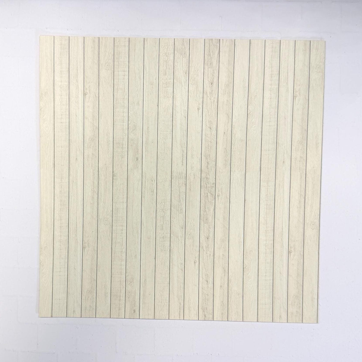 1:12 Scale Embossed Wood Plank Floor and Wall Sheet, 8-1/4 inch square, DIY Dollhouse Supply (not self-adhesive) (white)