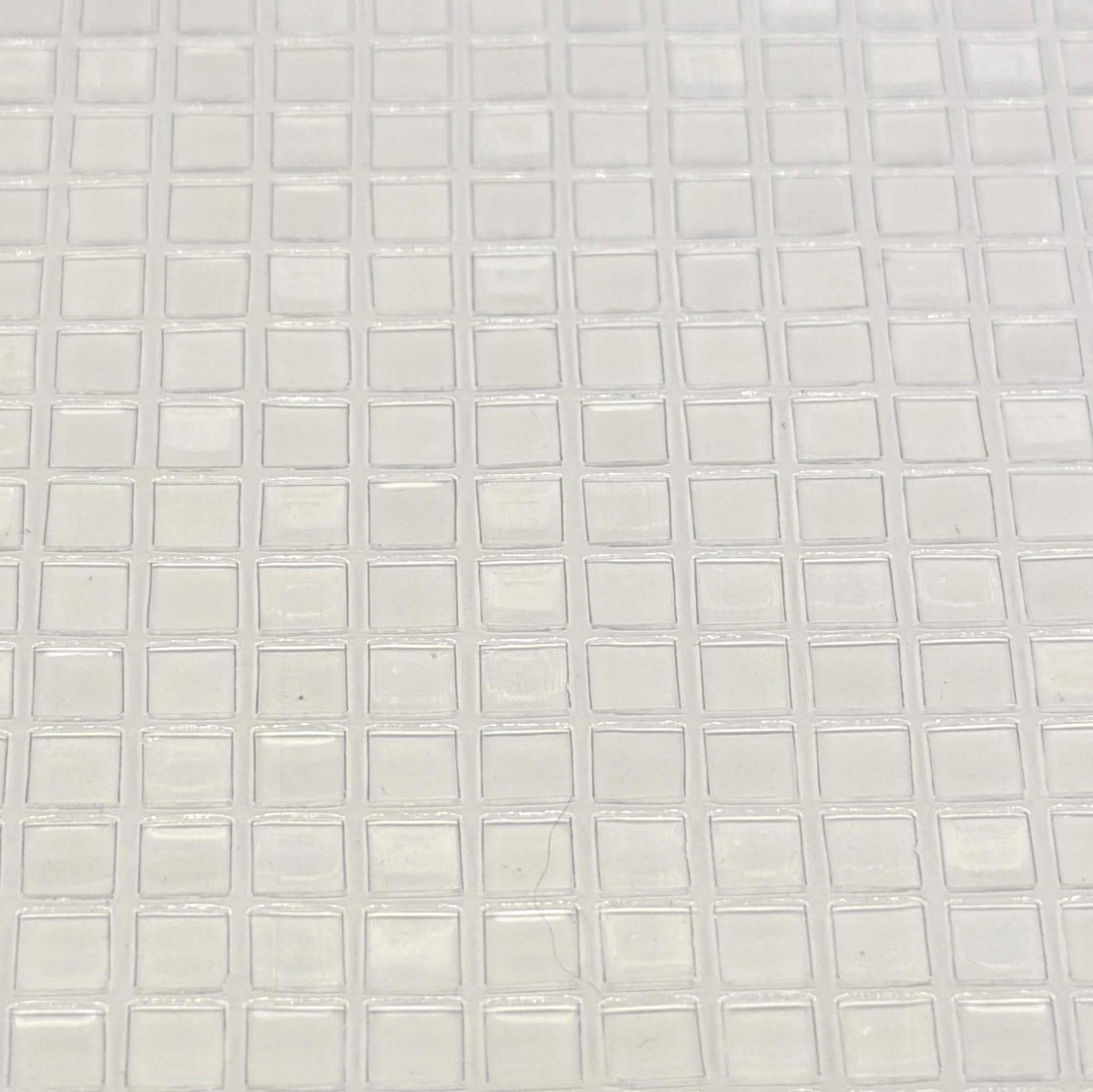 1:12 Scale Miniature Embossed Window Film Set of 2, Clear Textured Glass Block Style, Cut to Size, 8-1/4 inch long, Dollhouse Craft Supply