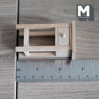 Miniature Nightstand Foyer Table with Drawer 1:12 Scale Dollhouse Decor Furniture Unpainted Table 2-1/2 inch tall (wood) - D024