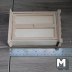 Dollhouse Closet Unpainted 1:12 Scale Miniature Wardrobe Armoire 5-11/16 inch tall (style b) - i014