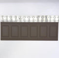 1:12 Scale Miniature Dollhouse Raised Rectangle Wainscot Panel, 9-13/16 inch long (dark brown)