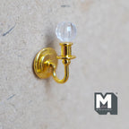 Dollhouse Clear Globe Wall Sconce 1:12 Scale Miniature Wall Lamp Light Fixture Lighting (no light) - C078