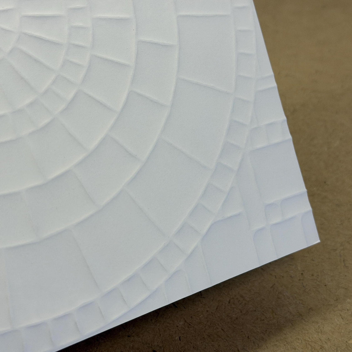 1:12 Scale Embossed Circular Paving Stone Sheet, 8-1/4 inch square, DIY Dollhouse Supply (not self-adhesive) (earth tone)