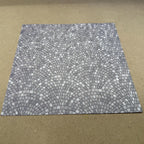 1:12 Scale Embossed Fan Pattern Cobblestone Paving Sheet, 8-1/4 inch square, DIY Dollhouse Supply (not self-adhesive) (gray)
