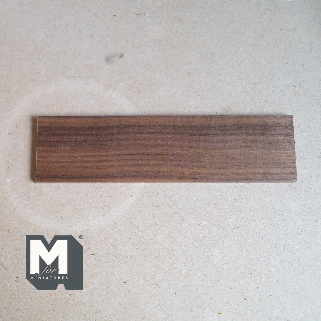 Miniature Stained Wood Strip for Dollhouse Flooring and Shelving, 6-9/16 inch long (brown)