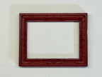 Miniature Picture Frame 1:12 Scale Dollhouse Decor Wood Frame 3-1/4 inch wide (red) - F053