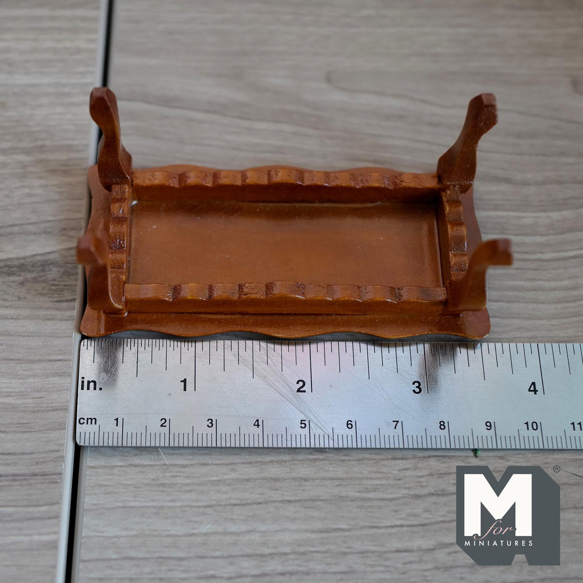 Miniature Rectangular Coffee Table Stained 1:12 Scale Dollhouse Furniture 1-9/16 inch tall - K019