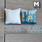 Miniature Trees and Flowers Cushion Set of 2 , 1:12 Scale Dollhouse Decor 1-9/6 inch wide (style h) - K030