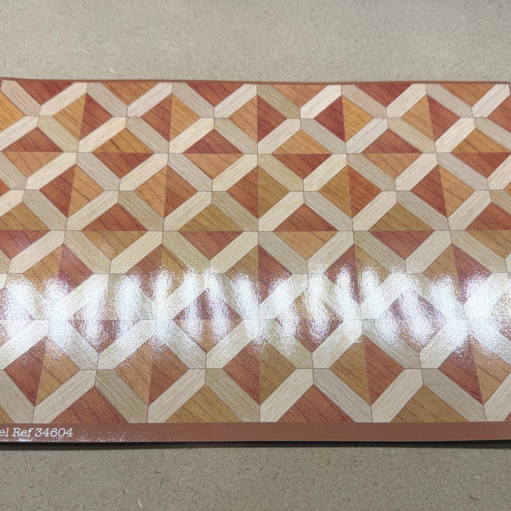 1:12 Scale Miniature Lattice Parquet Flooring Sheet, 11 x 7-3/8 inch, DIY Dollhouse Supply (not self-adhesive)