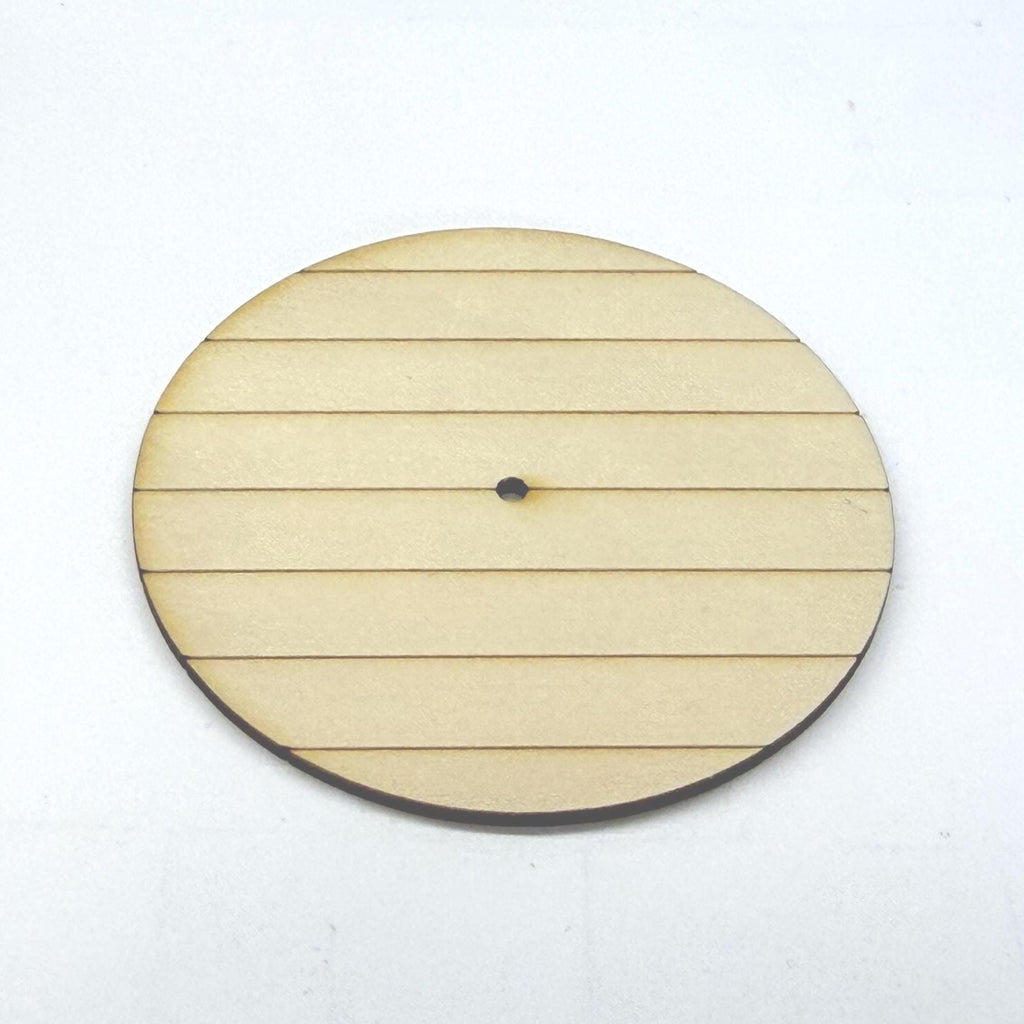 1:12 Scale Miniature Round Table Top, Unpainted, Ready to Paint, 2-3/8 inch dia., Dollhouse Craft Supply (wood)