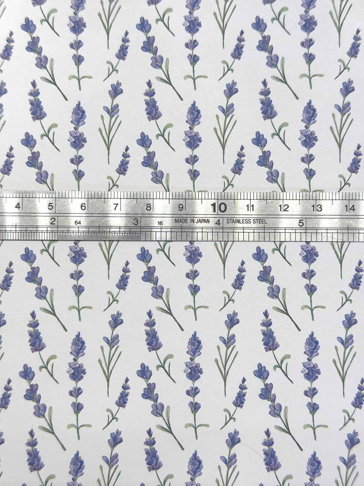 Dollhouse Lavender Sprigs Wallpaper 1:12 Scale Miniature Paper Sticker 8" x 11" (self adhesive) (purple) - Z3