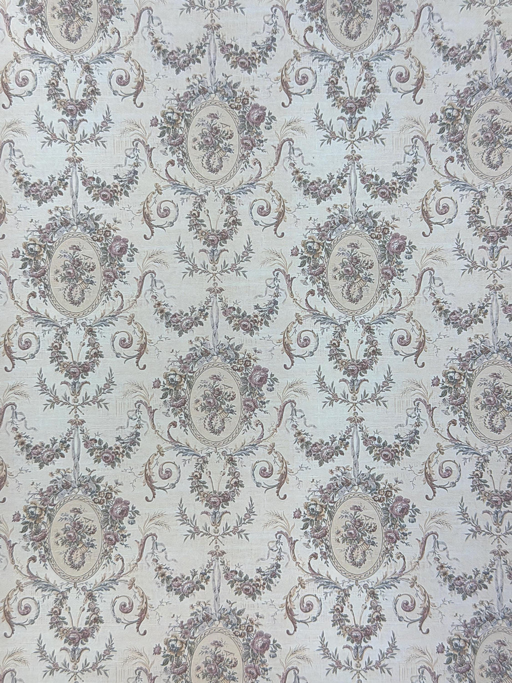 Dollhouse Floral Wallpaper 1:12 Scale Miniature Paper Sticker A4 Paper Size 8" x 11" (self adhesive) - Z3