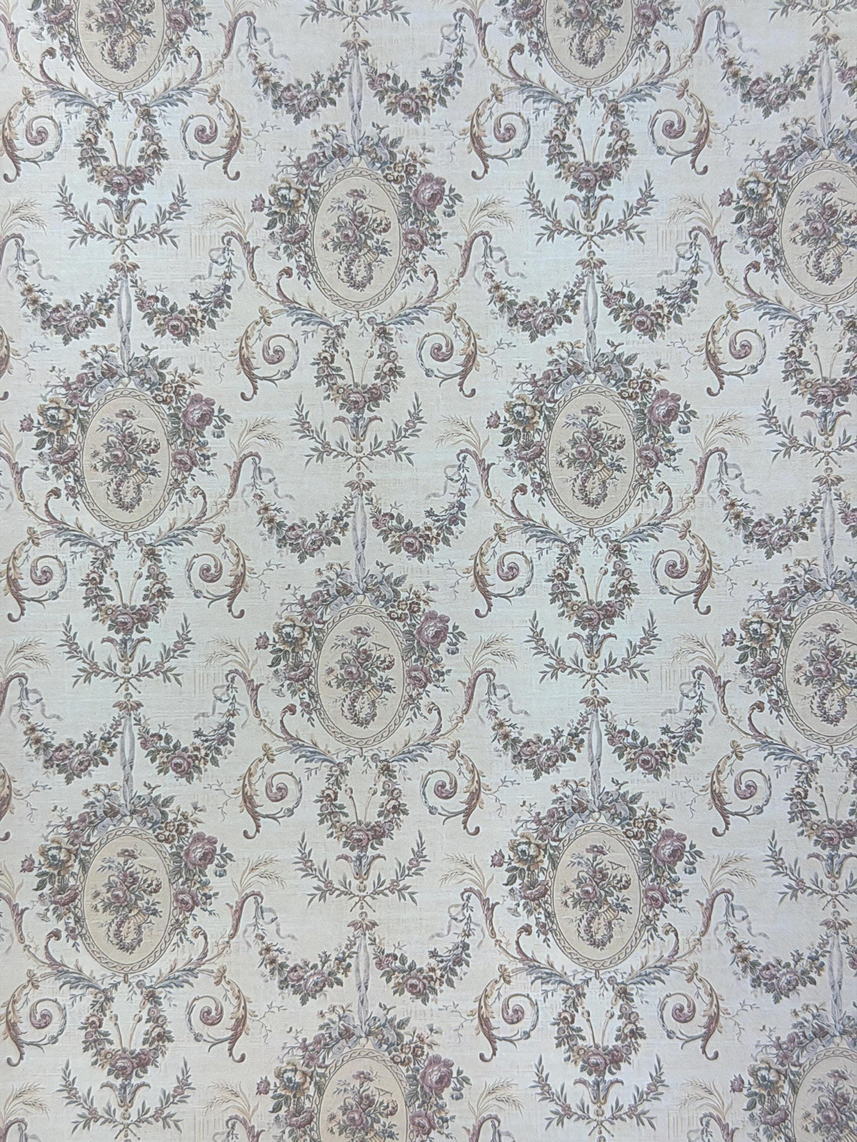 Dollhouse Floral Wallpaper 1:12 Scale Miniature Paper Sticker A4 Paper Size 8" x 11" (self adhesive) - Z3