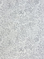 Dollhouse Botanical Patterned Wallpaper 1:12 Scale Miniature Paper Sticker A4 Paper Size 8" x 11" (self adhesive) (light gray) - Z3