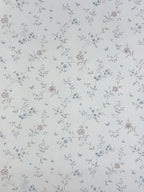 Dollhouse Floral Patterned Wallpaper 1:12 Scale Miniature Paper Sticker A4 Paper Size 8" x 11" (self adhesive) (blue) - Z3